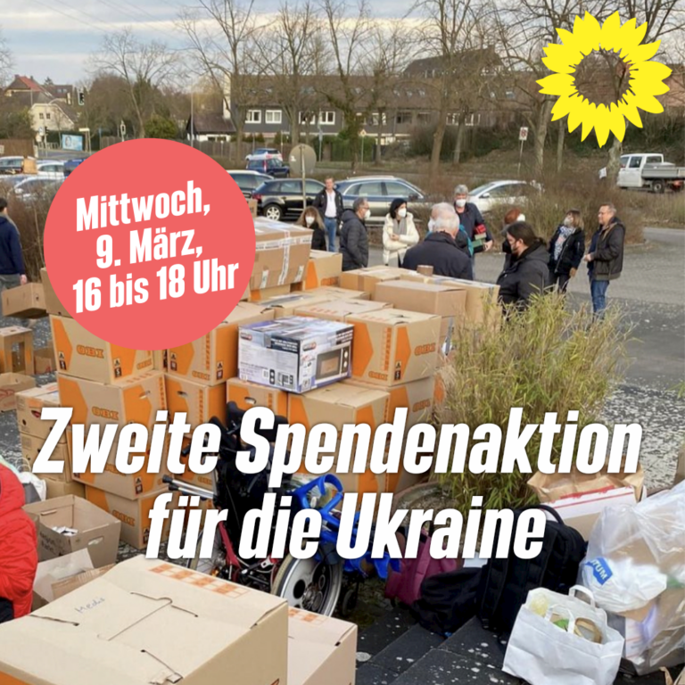 Weitere Sammelaktion von Spenden für die Ukraine