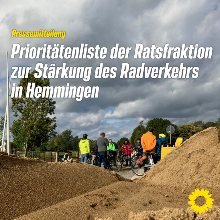 Prioritätenliste der Ratsfraktion zur Stärkung des Radverkehrs in Hemmingen