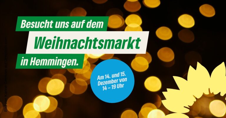 Besucht uns auf dem Hemminger Weihnachtsmarkt!